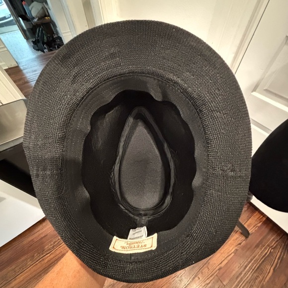 Stetson Traveler Men’s Black Fedora With Grey Piping And Logo Sz M Style #31905 - Picture 6 of 9